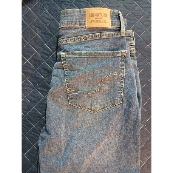 Signature by Levi Strauss Denim - Signature By Levi Strauss Jeans Womens 12 Blue Denim Skinny Leg Stretch Mid Rise